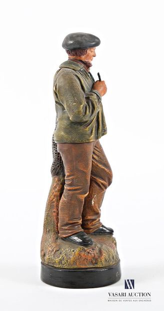 Lacquered terra cotta subject depicting a...