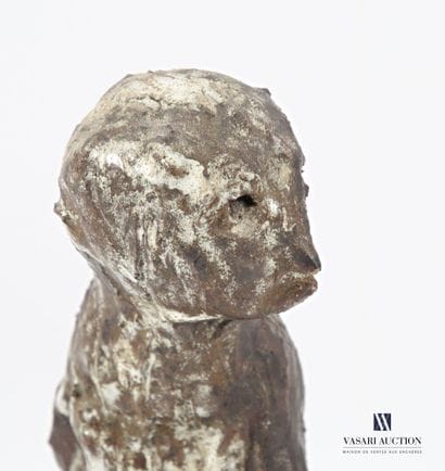 Glazed terra cotta subject featuring a stylized...