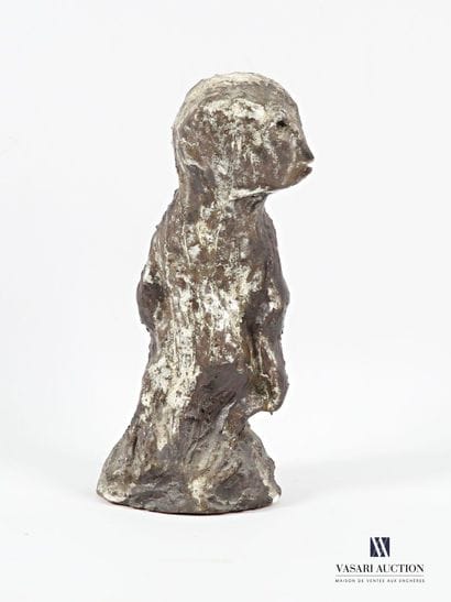Glazed terra cotta subject featuring a stylized...
