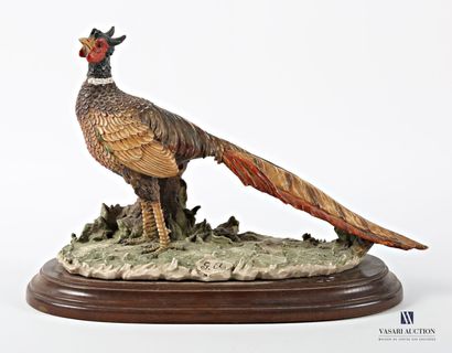 Resin subject depicting a polychrome pheasant...
