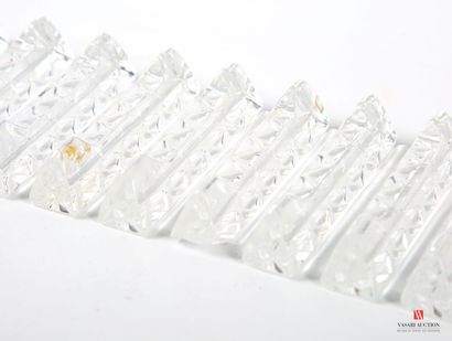 AH BAVARIA
Suite of eleven cut-crystal knife-holders...