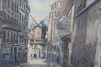 LENO Jean (1893-1985)
Rue Lepic in Montmartre
Watercolor...