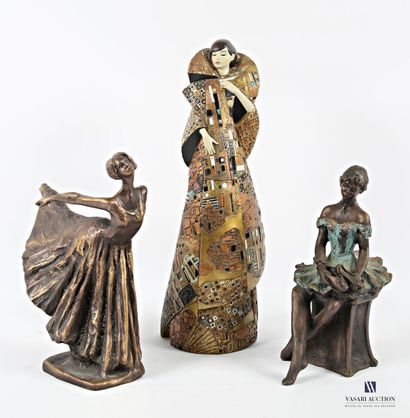 Lot of three resin subjects, two of which...