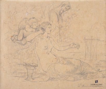 ANONYMOUS 
L'amour écouté
Drawing on paper
Titled...