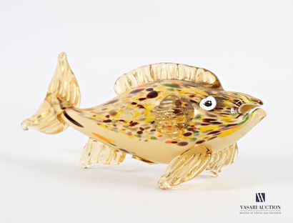 MURANO
Two crystal fish subjects with polychrome...