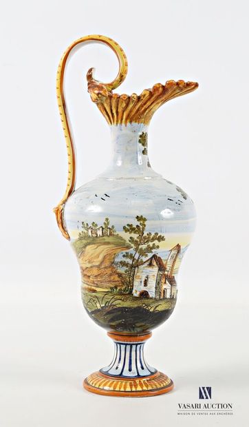 ITALY 
Glazed earthenware baluster-shaped...