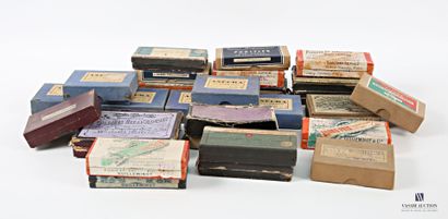 Set of twenty-seven boxes of stereoscopic,...