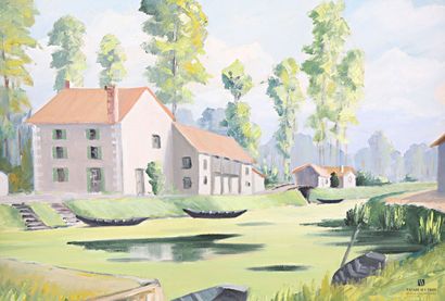 MALAN Pol (1919-1988)
View of the port of...