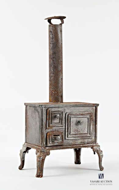 Small cast-iron coal-fired stove or child's...