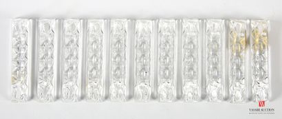 AH BAVARIA
Suite of eleven cut-crystal knife-holders...