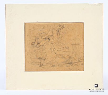 ANONYMOUS 
L'amour écouté
Drawing on paper
Titled...
