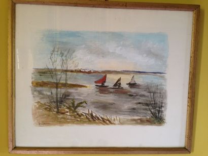 Lot de huit gravures:
- La Rose mal défendue
-...