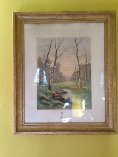 Lot de huit gravures:
- La Rose mal défendue
-...