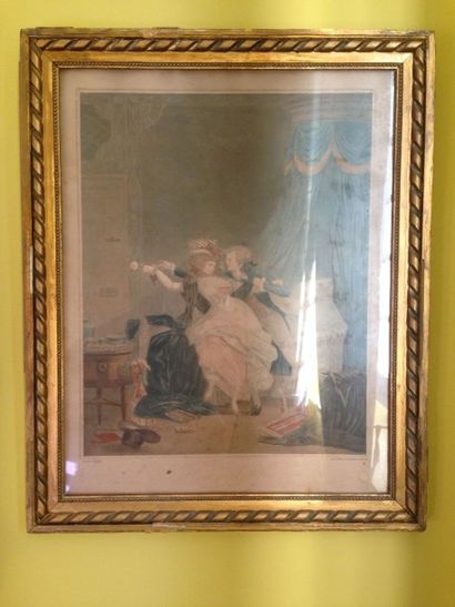 Lot de huit gravures:
- La Rose mal défendue
-...