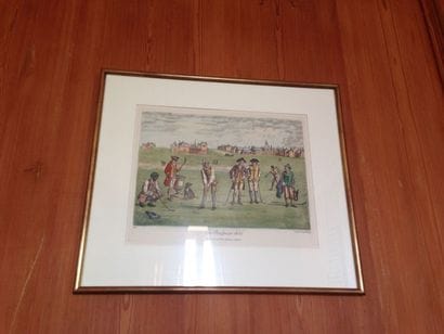 Ensemble de huit gravures humoristiques en...