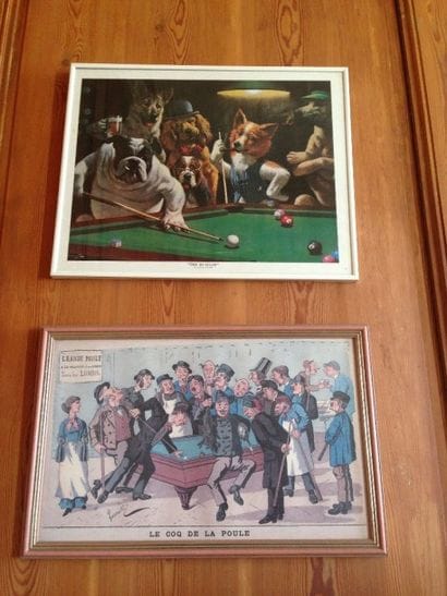 Ensemble de huit gravures humoristiques en...