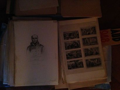 Lot d'environ 200 gravures (vendues par lot...