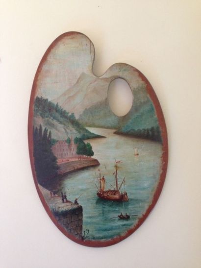 Huile sur palette en bois
Arrivée de navire...