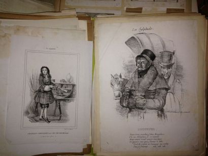 Lot d'environ 150 gravures (vendues par ...