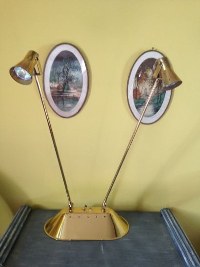 Lampe de bureau à deux bras amovibles en...
