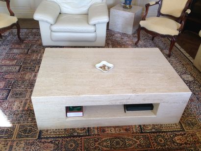 Ensemble de mobilier de salon en travertin...