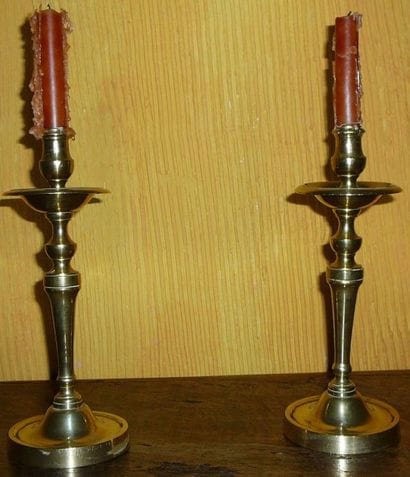 Paire de flambeaux en bronze doré
Haut.:...