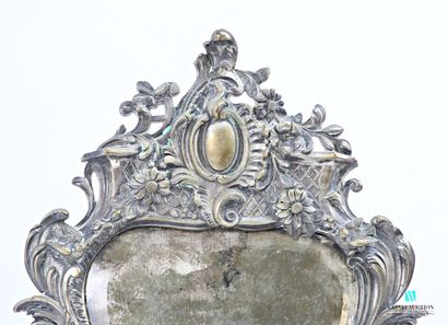 A silvered bronze psyche mirror of violoné...