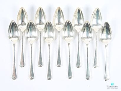 Suite of eleven silver plated grapefruit...