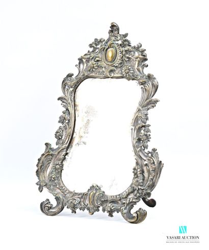 A silvered bronze psyche mirror of violoné...