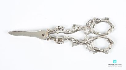 Silver-plated metal grape chisel, the handles...
