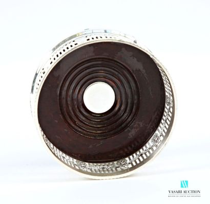 Bottle coaster in silver-plated metal, the...