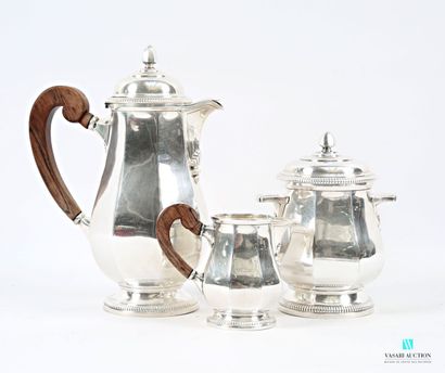 Silver-plated coffee set comprising a coffee...