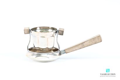 Silver-plated metal tea strainer and part-dropper,...