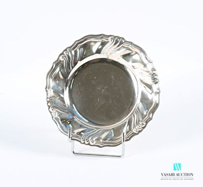 Dessous de bouteille en argent 800 millièmes,...