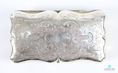 Boite en argent 800 millièmes de forme rectangulaire...
