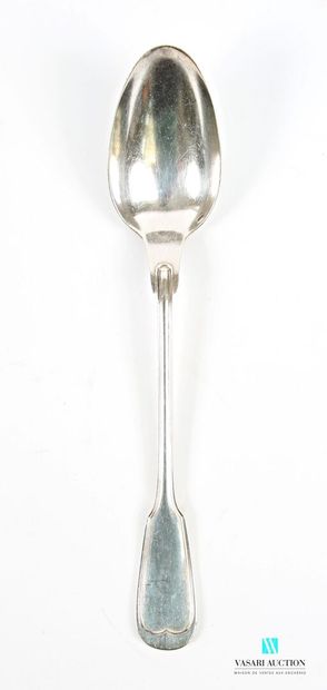 Silver-plated metal ragout spoon, the handle...