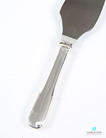 Pelle à tarte le manche en argent 925 millièmes,...