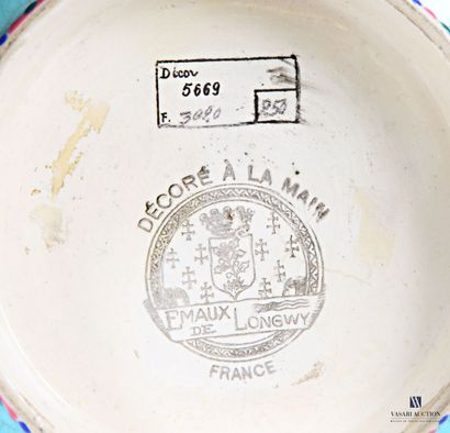 LONGWY Manufacture de
Earthenware mounted...