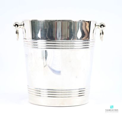 Truncated cone-shaped silver-plated champagne...