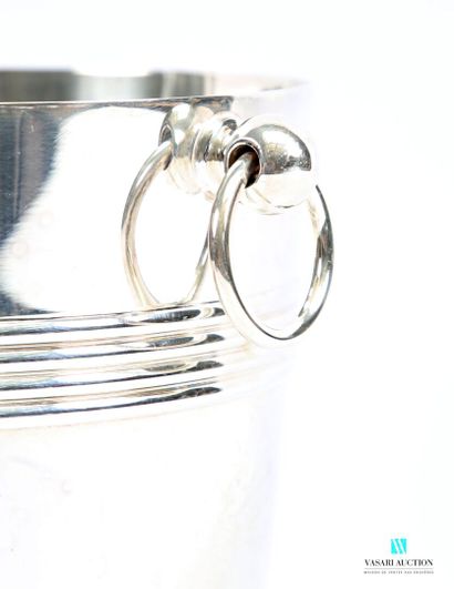 Truncated cone-shaped silver-plated champagne...