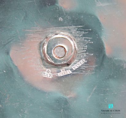 Paire de mancerinas en argent 916 millièmes,...