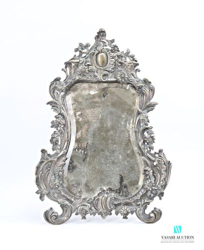 A silvered bronze psyche mirror of violoné...