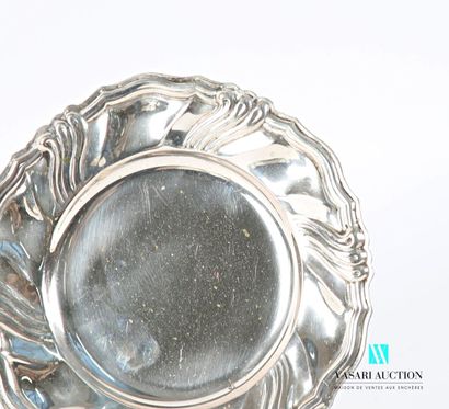 Dessous de bouteille en argent 800 millièmes,...