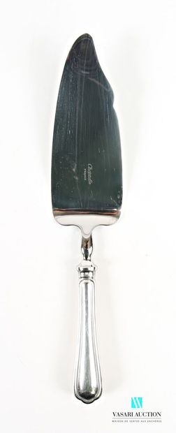 Pie server, silver-plated metal handle with...