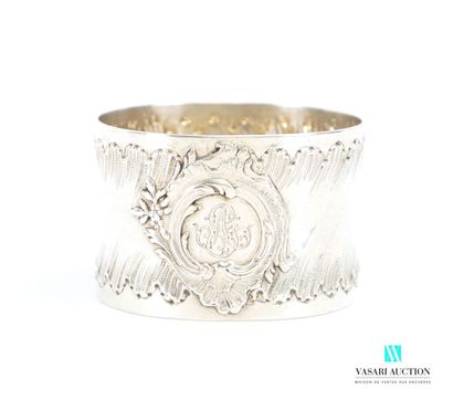 Paire de ronds de serviette en argent 950...