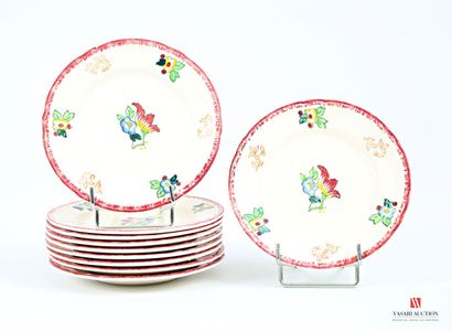 LONGWY Manufacture de 
Suite of ten fine...