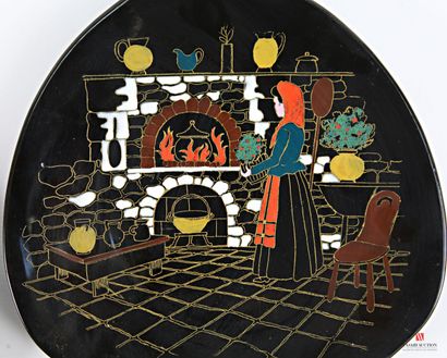 LONGWY Manufacture de 
Pair of fine earthenware...
