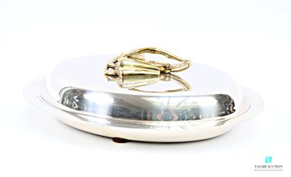 oval-shaped silver-plated vegetable dish...