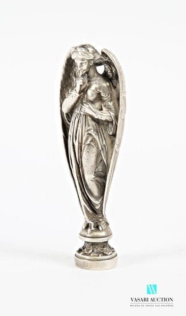 Cachet aveugle en argent 925 millièmes, le...