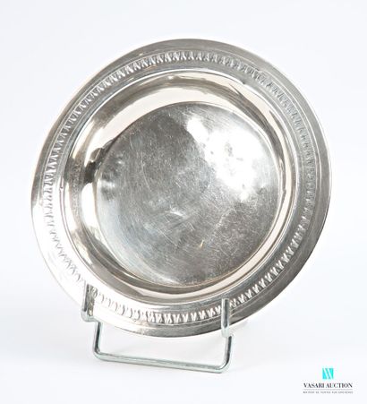 Bottle coaster in silver-plated metal, the...